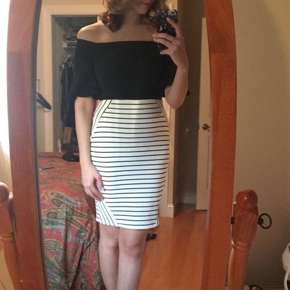 just me Dresses & Skirts - Black & White Dress